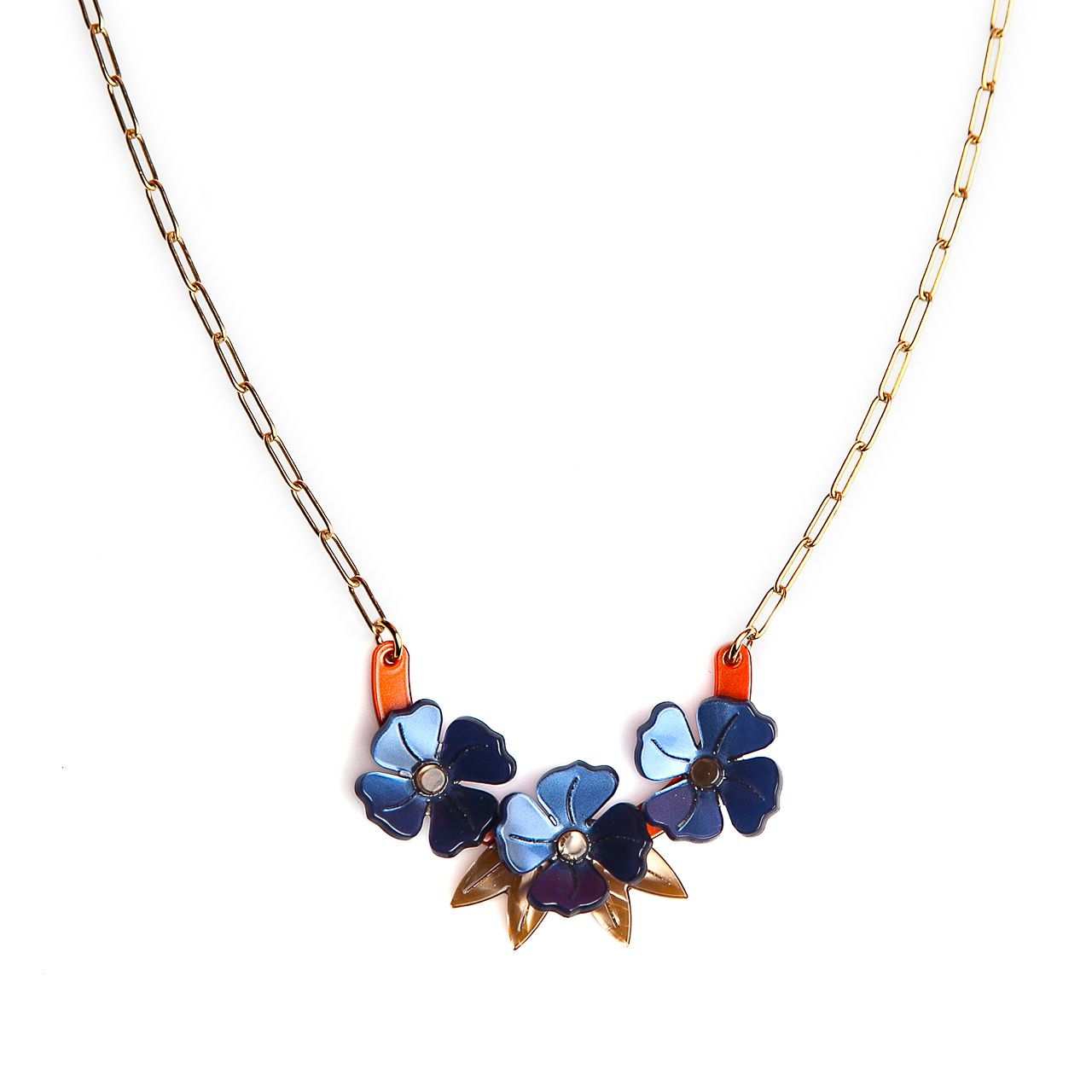 collar amapolitas azules