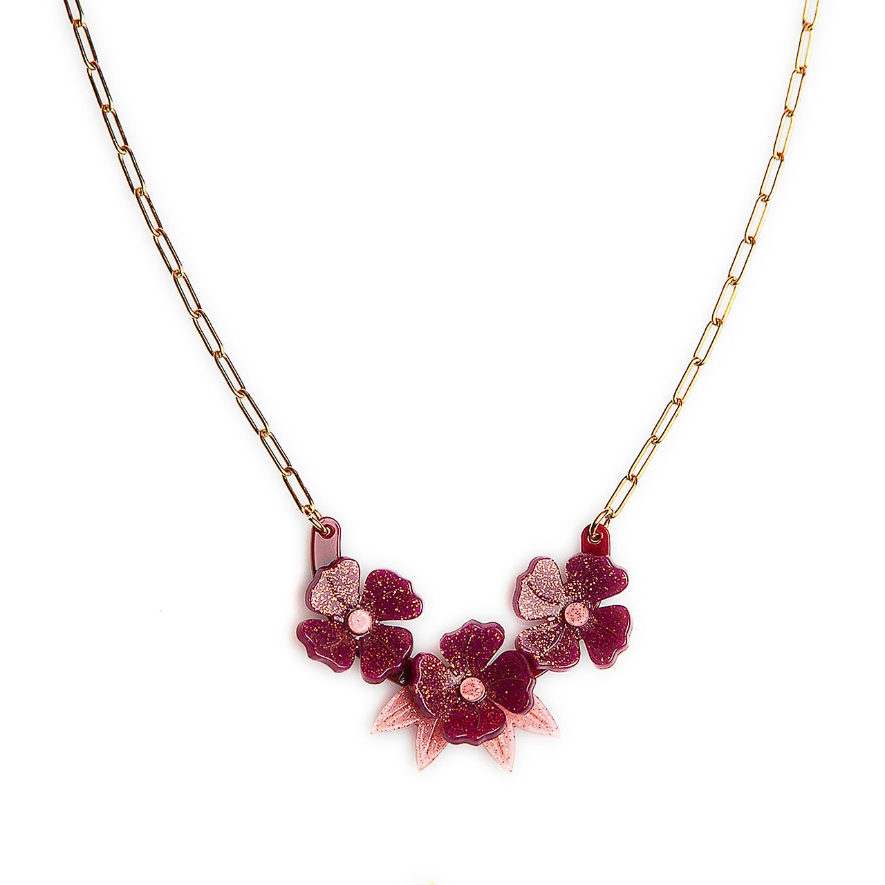 collar amapolitas burdeos