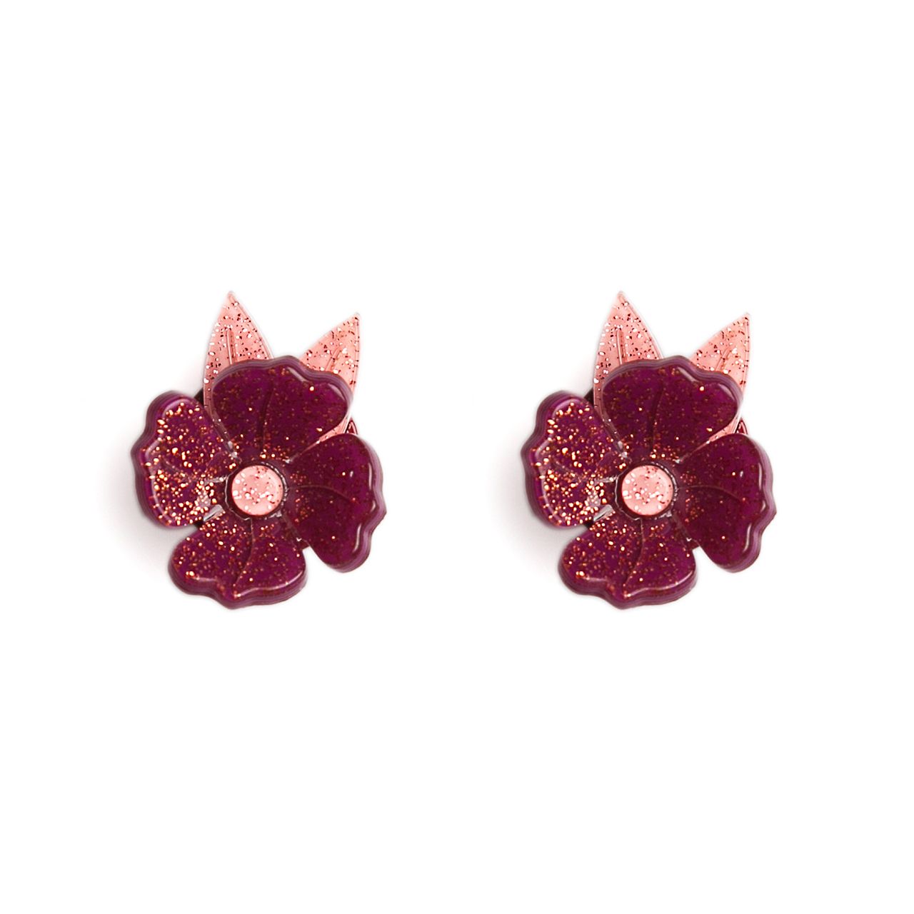pendientes amapolita burdeos