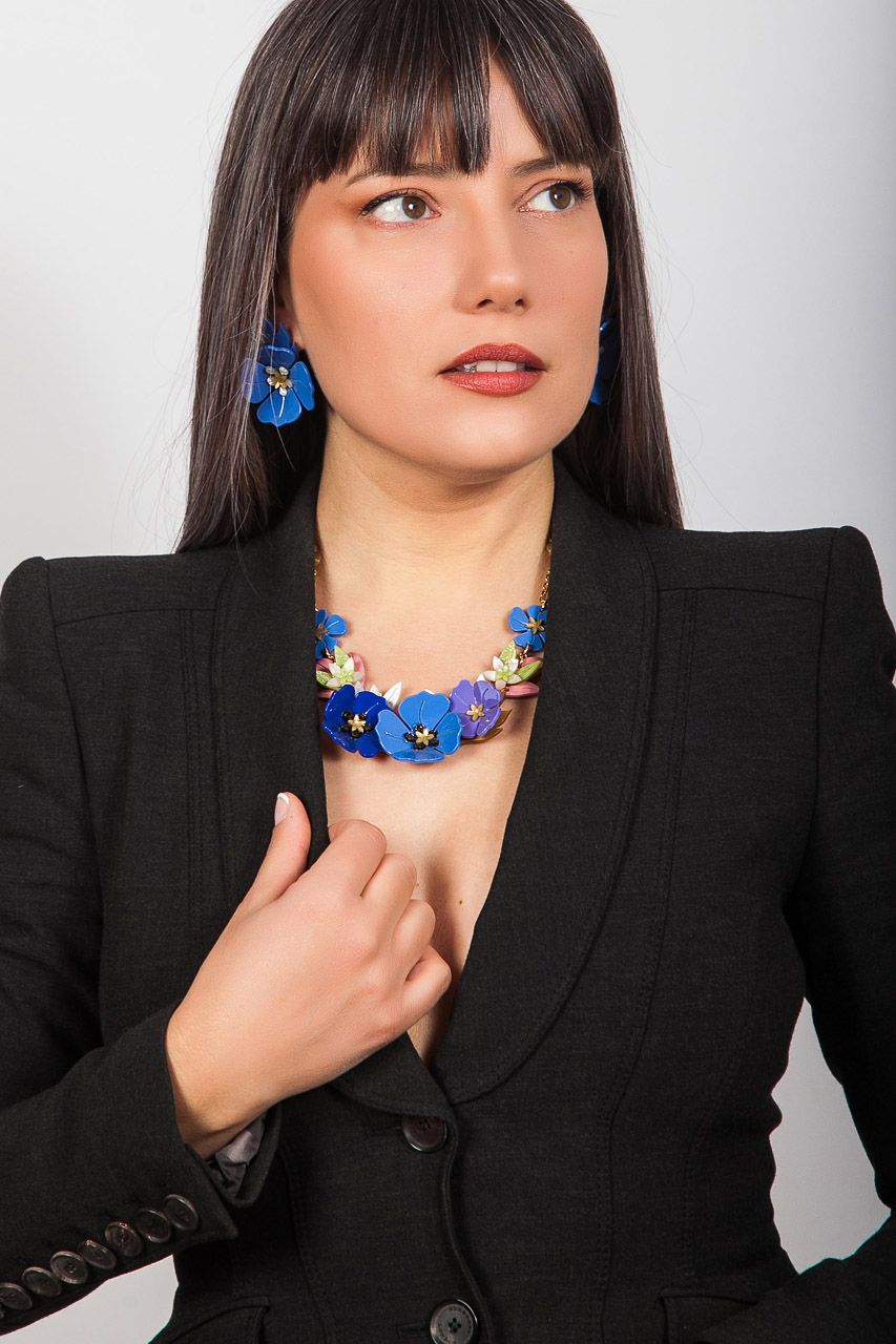 amapola blue jeans collar amapolas azules look