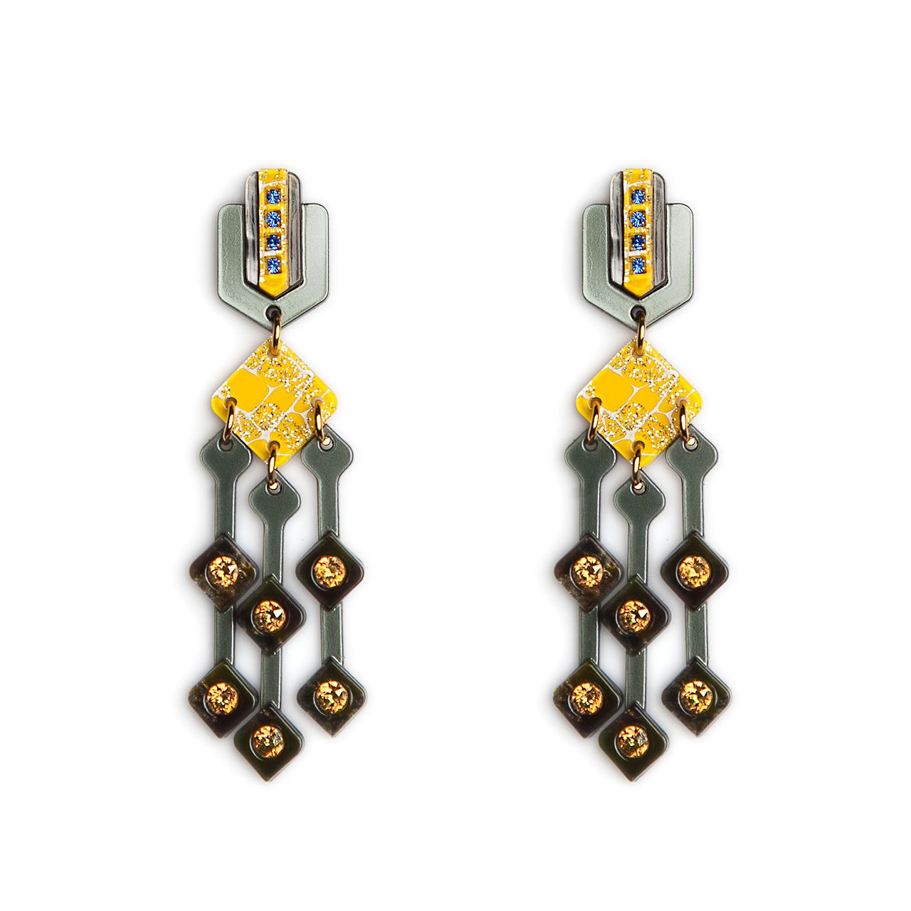 pendientes carmen gris