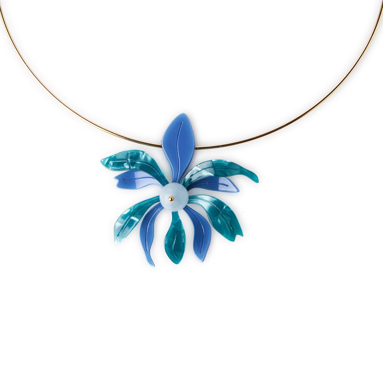 collar magnolia azul