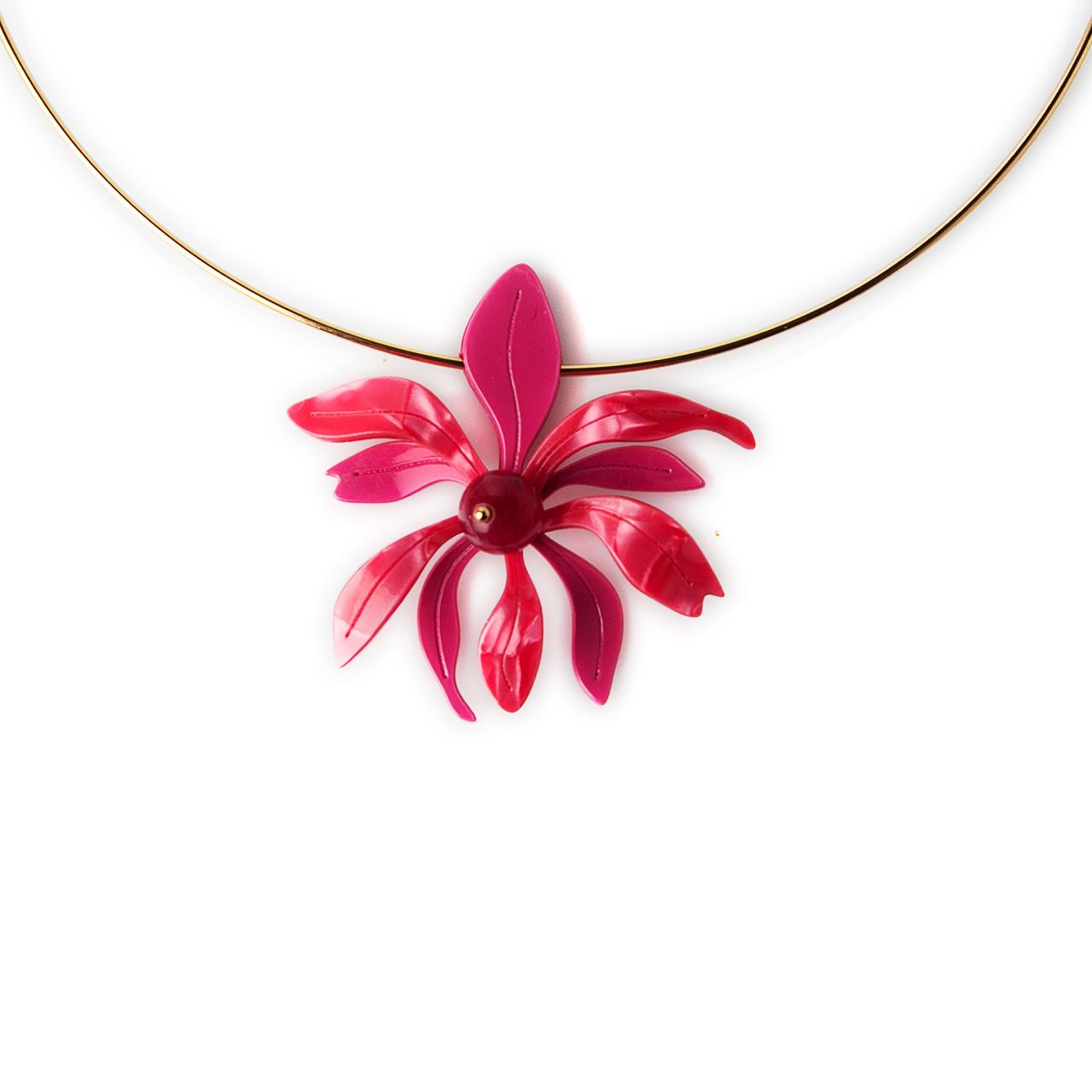 collar magnolia rosa
